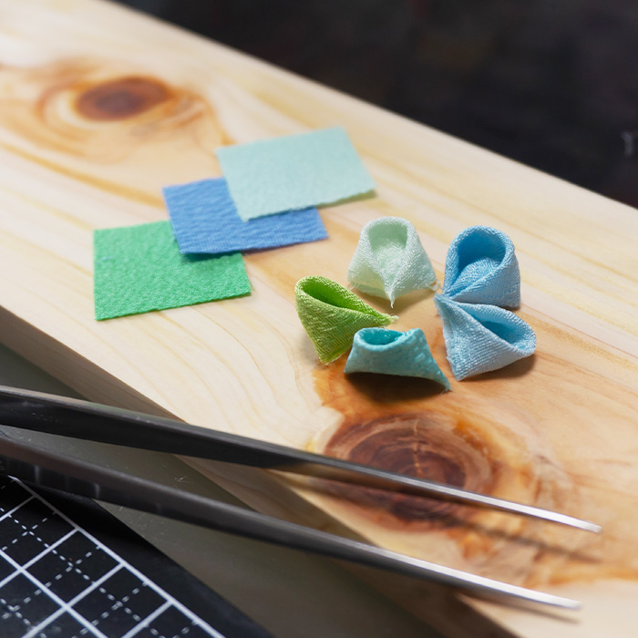 オーダーメイドのつまみ細工をお届け